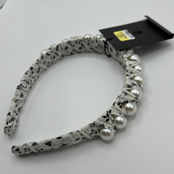 Inc International Concepts Imitation Pearl Headband in Floral-Print NWT MSRP $35 - Picture 5 of 6